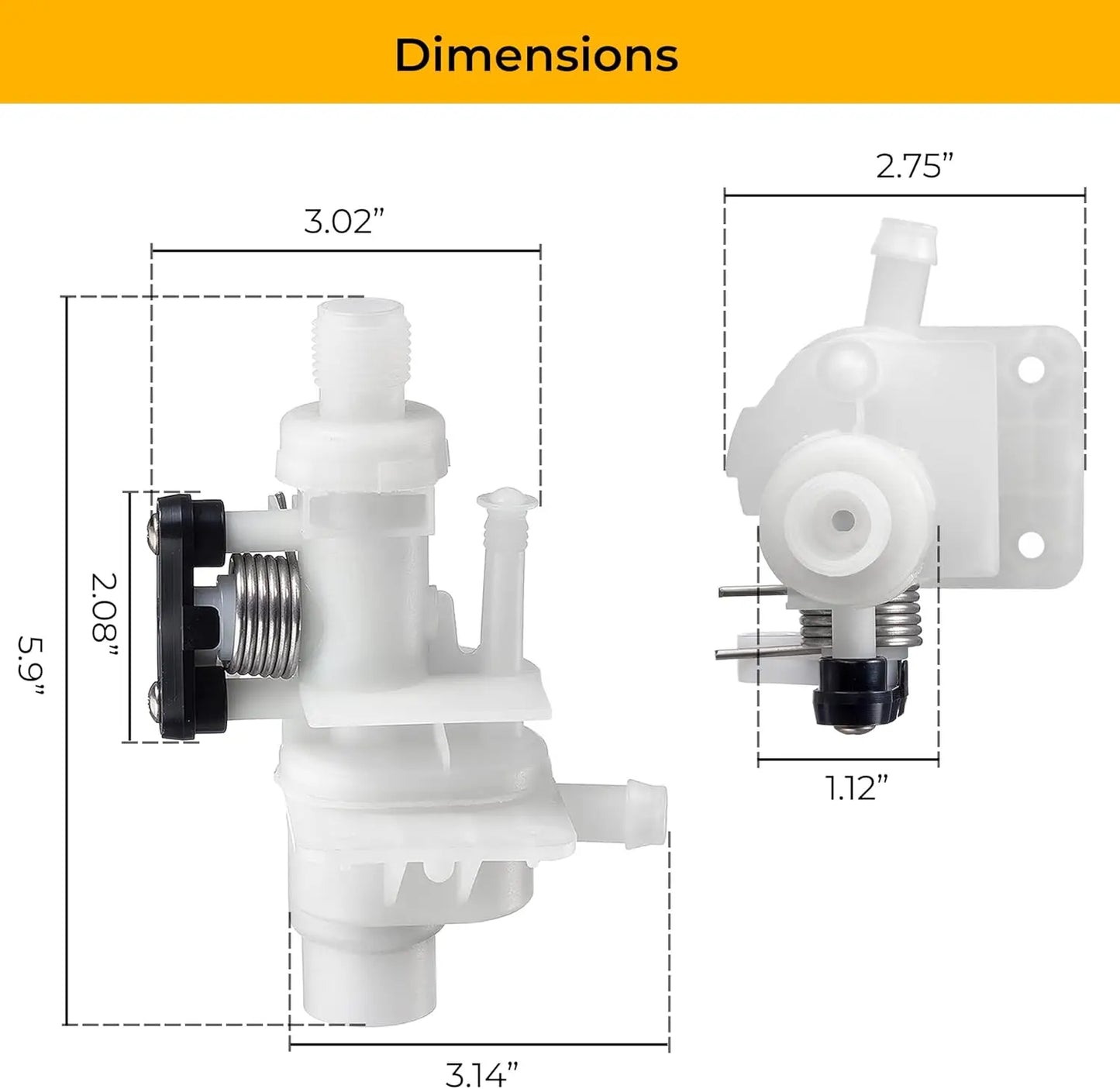 31113 Kit de servicio de módulo de agua de inodoro mejorado, reemplazo compatible para la serie Thetford Bravura - Nuevo 2024