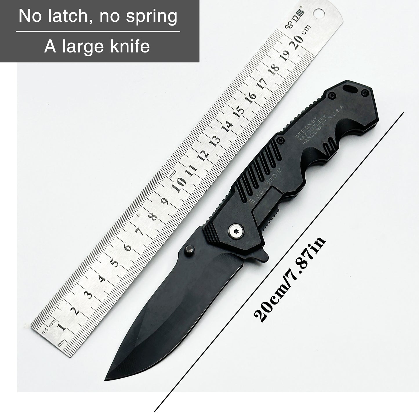 Cuchillo plegable práctico de acero inoxidable, cuchillo plegable de bolsillo EDC adecuado para acampar al aire libre, pescar, supervivencia y cazar