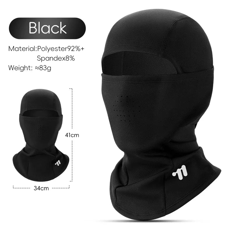 WEST BIKING-casco para bicicleta, pasamontañas cálido para ciclismo de invierno, cubierta para la cabeza a prueba de frío para exteriores, máscara facial completa, forro para casco de motocicleta