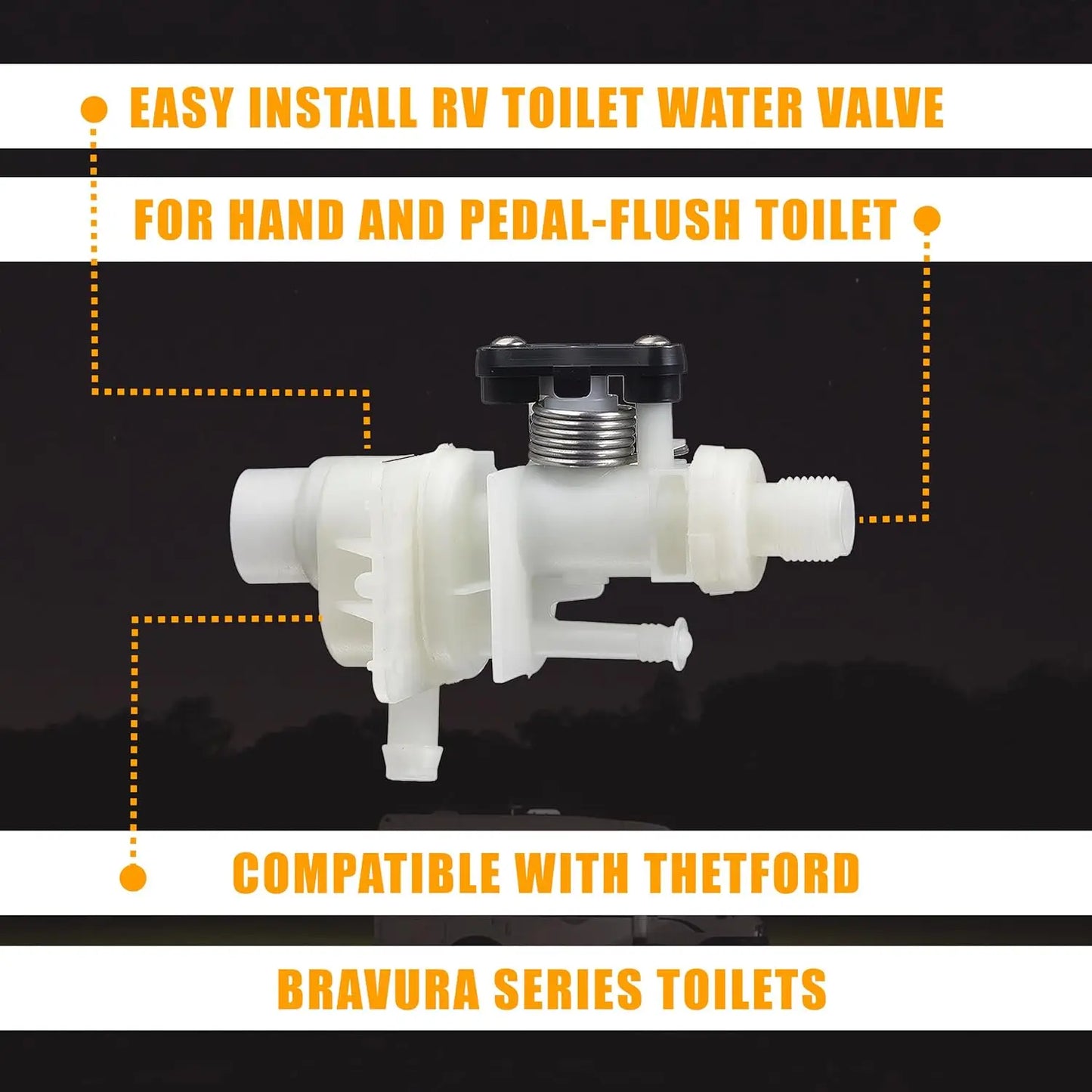 31113 Kit de servicio de módulo de agua de inodoro mejorado, reemplazo compatible para la serie Thetford Bravura - Nuevo 2024