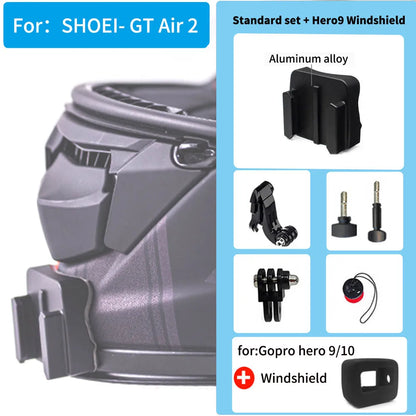 TUYU-soporte personalizado para casco de motocicleta SHOEI GT Air 2, accesorios de aleación de aluminio para cámara deportiva GoPro DJI Insta360