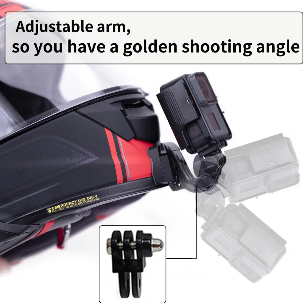 TUYU-soporte personalizado para casco de motocicleta SHOEI GT Air 2, accesorios de aleación de aluminio para cámara deportiva GoPro DJI Insta360