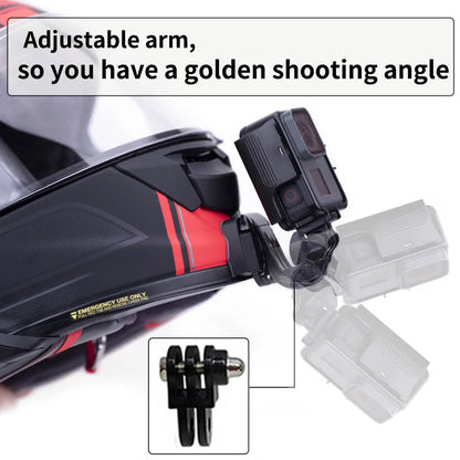 TUYU-soporte personalizado para casco de motocicleta SHOEI GT Air 2, accesorios de aleación de aluminio para cámara deportiva GoPro DJI Insta360