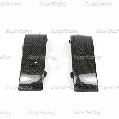 Bloque elevador de alerón de fibra de carbono para Nissan R35 GTR, acabado brillante, GT-R, pata de ala de maletero, tapa de maletero trasera de fibra, soporte superior