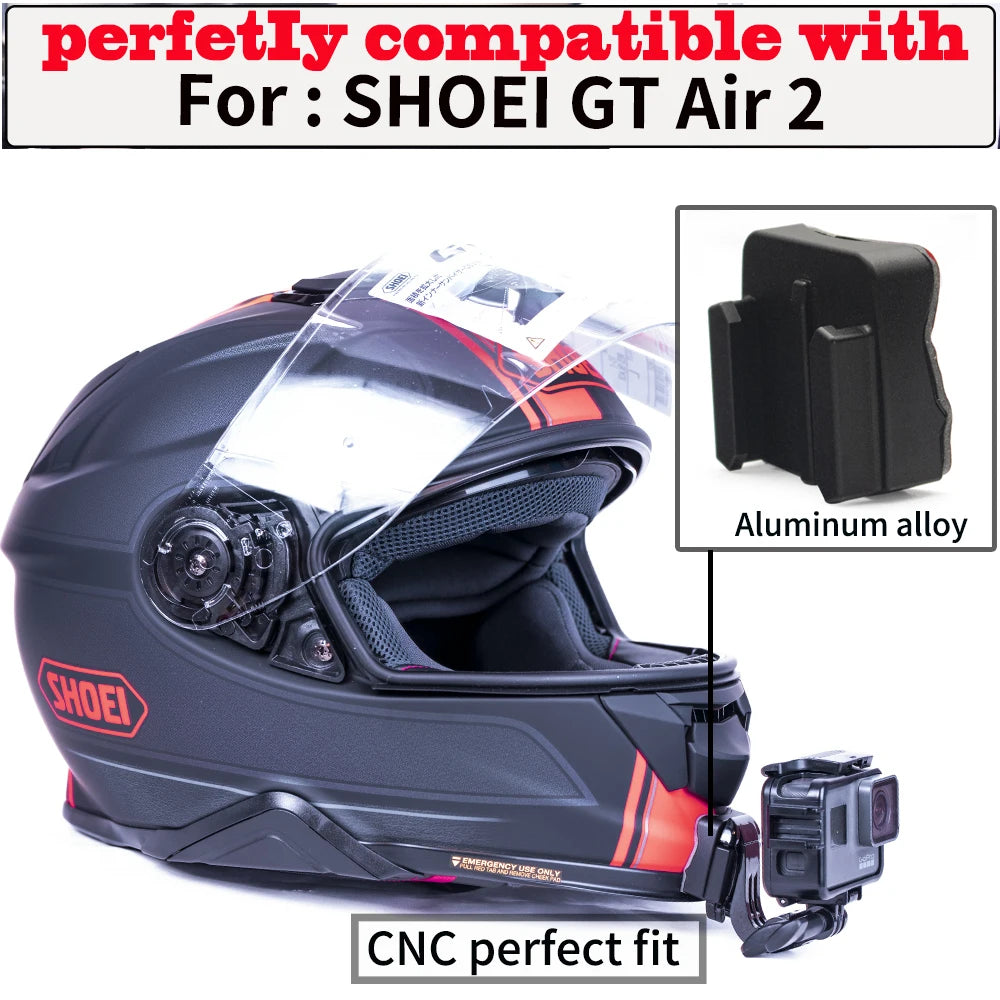 TUYU-soporte personalizado para casco de motocicleta SHOEI GT Air 2, accesorios de aleación de aluminio para cámara deportiva GoPro DJI Insta360