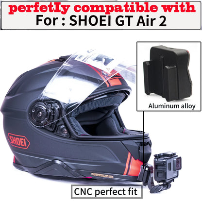 TUYU-soporte personalizado para casco de motocicleta SHOEI GT Air 2, accesorios de aleación de aluminio para cámara deportiva GoPro DJI Insta360