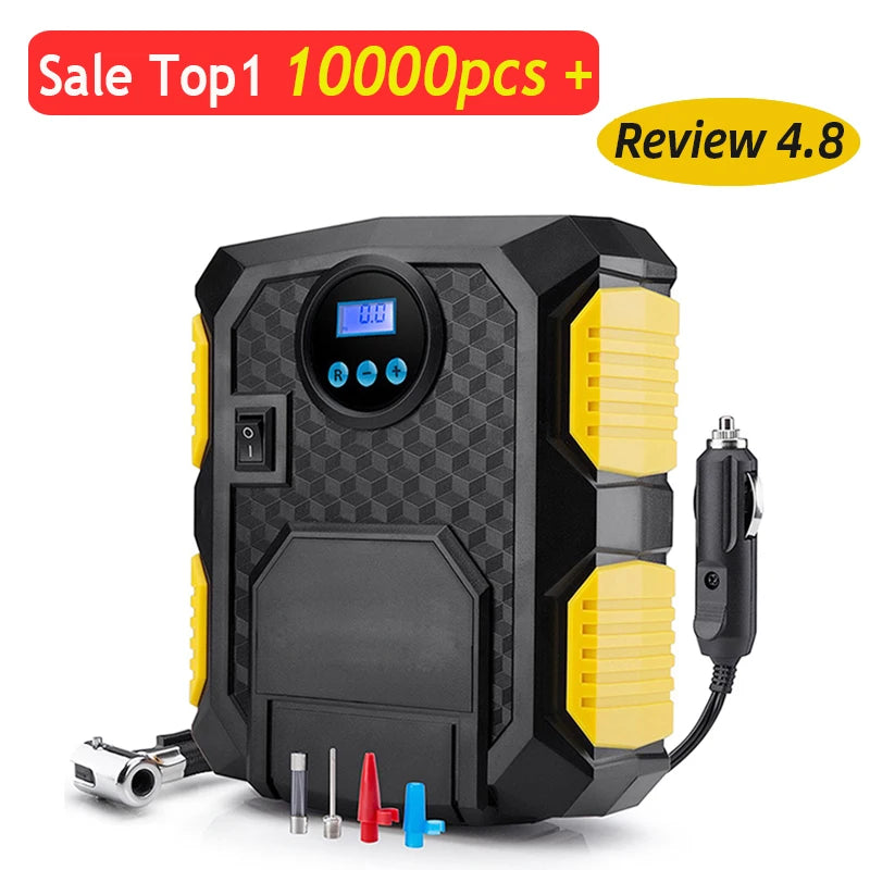 Inflador de neumáticos Digital, cilindro de 22mm, 12V, bomba de compresor de aire portátil para coche, compresor de aire de coche de 150 PSI para coches, motocicletas y bicicletas