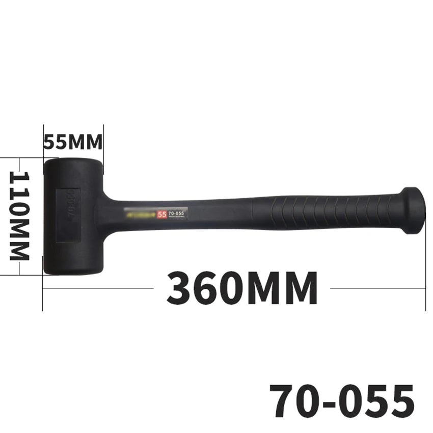 Martillo de mazo de goma endurecido, cabezal de martillo de goma para suelos, carpintería, tareas de soplado suave, 290 mm, 305 mm, 360 mm, 385 mm