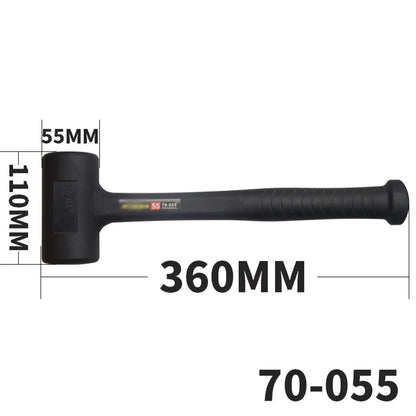 Martillo de mazo de goma endurecido, cabezal de martillo de goma para suelos, carpintería, tareas de soplado suave, 290 mm, 305 mm, 360 mm, 385 mm