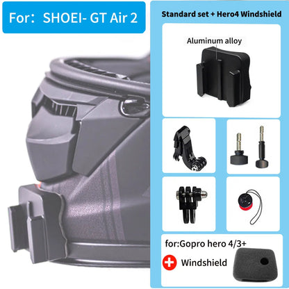 TUYU-soporte personalizado para casco de motocicleta SHOEI GT Air 2, accesorios de aleación de aluminio para cámara deportiva GoPro DJI Insta360