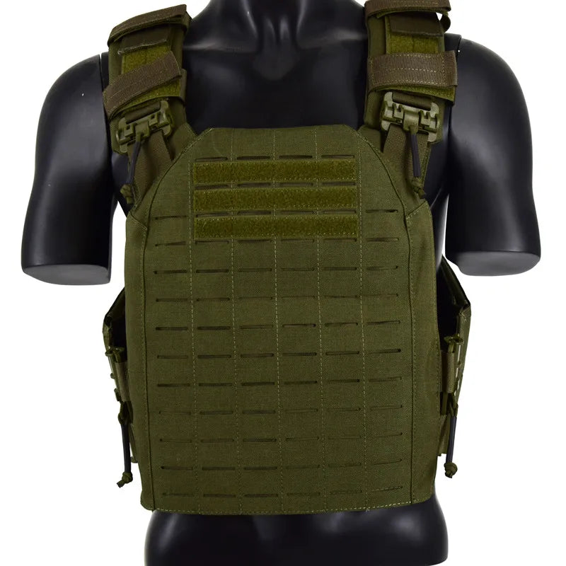 EMERSONGEARS-portador de placa de nailon 1000D, chaleco táctico para exteriores, chaleco MOLLE protector ajustable para caza