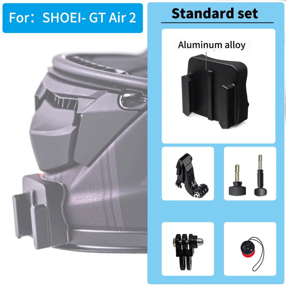 TUYU-soporte personalizado para casco de motocicleta SHOEI GT Air 2, accesorios de aleación de aluminio para cámara deportiva GoPro DJI Insta360