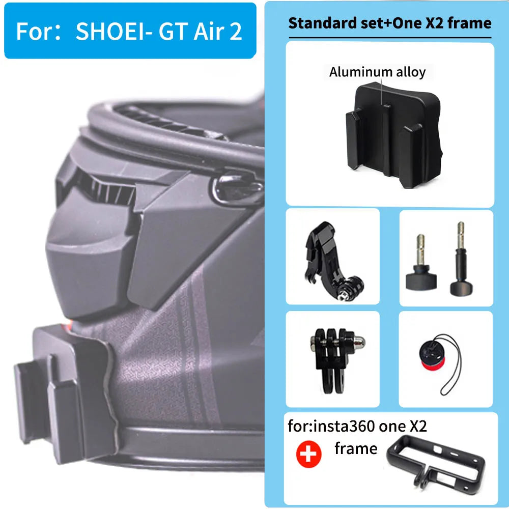 TUYU-soporte personalizado para casco de motocicleta SHOEI GT Air 2, accesorios de aleación de aluminio para cámara deportiva GoPro DJI Insta360