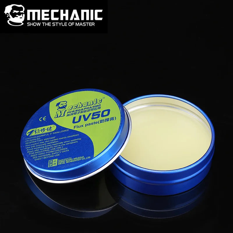 Pasta fundente de soldadura mecánica MCN-UV80, colofonia sin limpieza, pasta de flujos de soldadura para PCB BGA PGA SMD