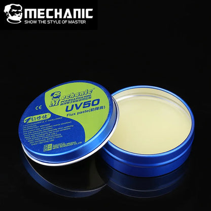 Pasta fundente de soldadura mecánica MCN-UV80, colofonia sin limpieza, pasta de flujos de soldadura para PCB BGA PGA SMD