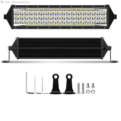 Barra de Luz LED de 5 Filas, 12 Pulgadas, 264W, Luz de Trabajo para Auto, Foco, Lámpara de Conducción para Todoterreno, Camioneta, SUV, ATV, Tractor, 4X4