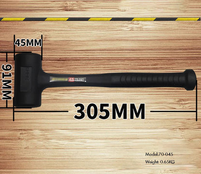 Martillo de mazo de goma endurecido, cabezal de martillo de goma para suelos, carpintería, tareas de soplado suave, 290 mm, 305 mm, 360 mm, 385 mm