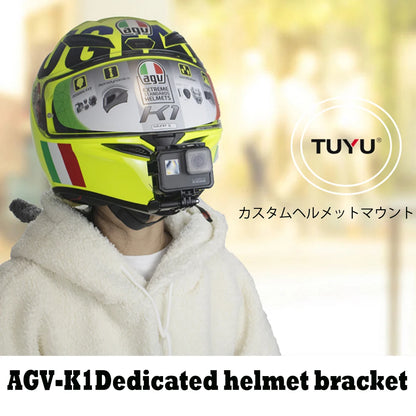 TUYU Premium casco de motocicleta personalizado Agv Pista GPRR K1 K5S K6luminium soporte de barbilla para GoPro Max Hero10 Insta360 One X2 R DJI
