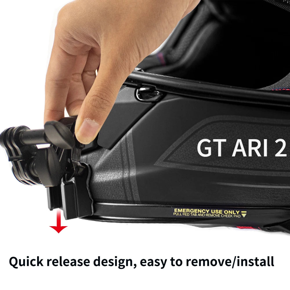 TUYU-soporte personalizado para casco de motocicleta SHOEI GT Air 2, accesorios de aleación de aluminio para cámara deportiva GoPro DJI Insta360