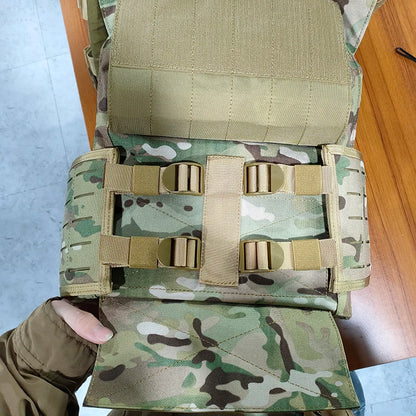 EMERSONGEARS-portador de placa de nailon 1000D, chaleco táctico para exteriores, chaleco MOLLE protector ajustable para caza