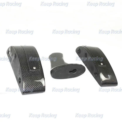 Bloque elevador de alerón de fibra de carbono para Nissan R35 GTR, acabado brillante, GT-R, pata de ala de maletero, tapa de maletero trasera de fibra, soporte superior