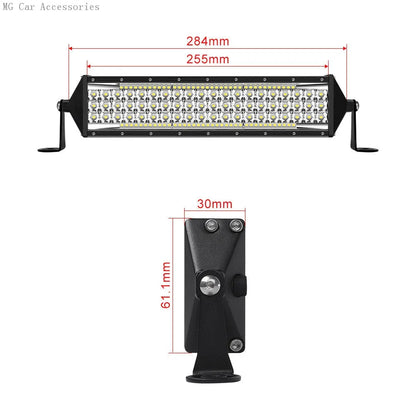 Barra de Luz LED de 5 Filas, 12 Pulgadas, 264W, Luz de Trabajo para Auto, Foco, Lámpara de Conducción para Todoterreno, Camioneta, SUV, ATV, Tractor, 4X4