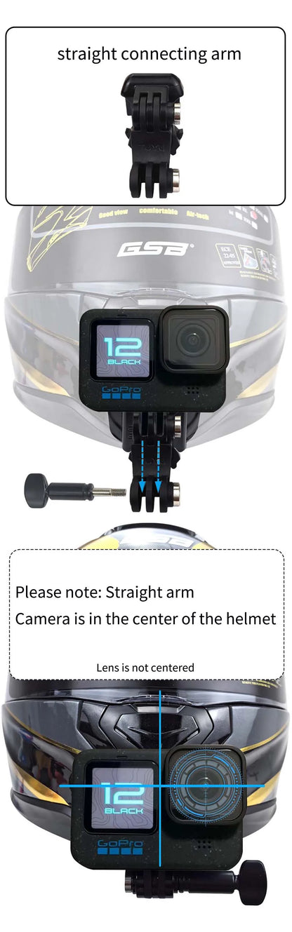 Soporte de barbilla para casco de motocicleta Shark D-Skwal i3 personalizado para GoPro Hero13, Insta360 OneX3, RS y accesorios para cámaras DJI Action