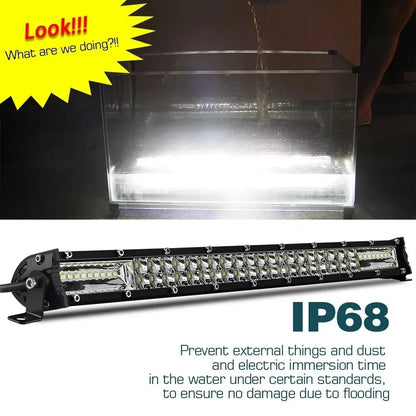 Barra de Luz LED 12D de 60W 120W 180W, Barra LED Super Delgada para Tractor, 4X4, Todoterreno, ATV, Camioneta, Luz de Trabajo LED, Lámpara de Conducción de 12V 24V