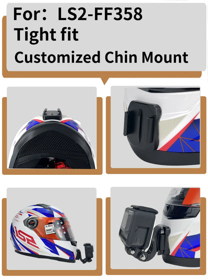 Casco de motocicleta personalizado premium TUYU LS2 MX701 ff 801358   Soporte de barbilla de aluminio para accesorios GoPro Hero10 Insta360 X2 3 DJI