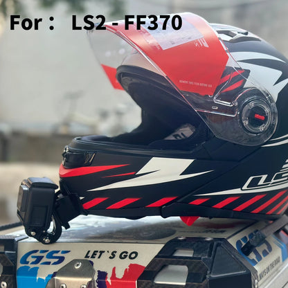 Casco de motocicleta personalizado premium TUYU LS2 MX701 ff 801358   Soporte de barbilla de aluminio para accesorios GoPro Hero10 Insta360 X2 3 DJI