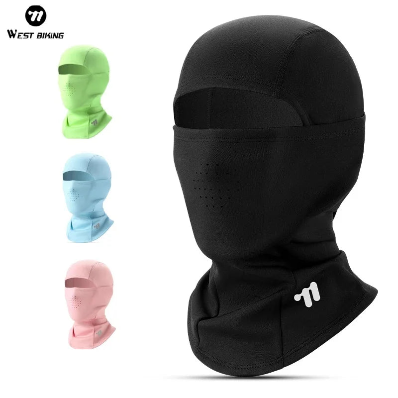 WEST BIKING-casco para bicicleta, pasamontañas cálido para ciclismo de invierno, cubierta para la cabeza a prueba de frío para exteriores, máscara facial completa, forro para casco de motocicleta