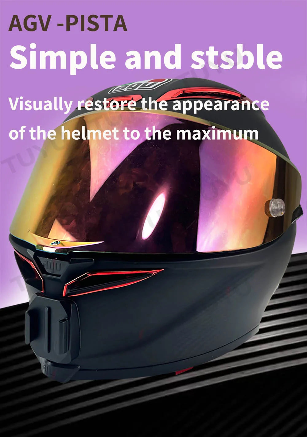 TUYU Premium casco de motocicleta personalizado Agv Pista GPRR K1 K5S K6luminium soporte de barbilla para GoPro Max Hero10 Insta360 One X2 R DJI
