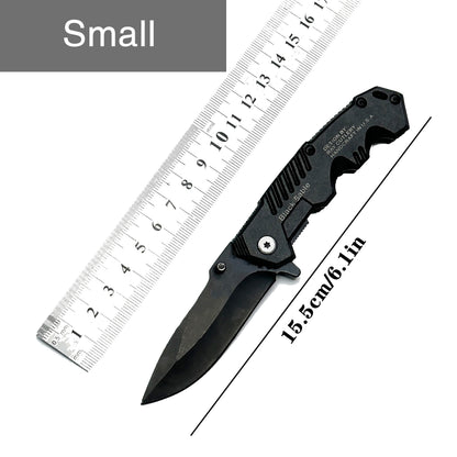 Cuchillo plegable práctico de acero inoxidable, cuchillo plegable de bolsillo EDC adecuado para acampar al aire libre, pescar, supervivencia y cazar