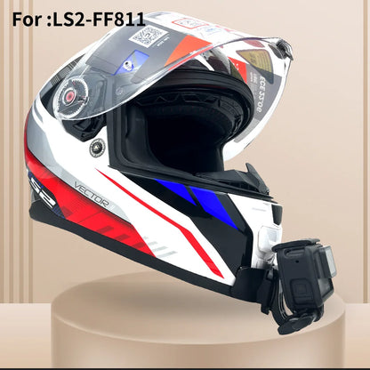 Casco de motocicleta personalizado premium TUYU LS2 MX701 ff 801358   Soporte de barbilla de aluminio para accesorios GoPro Hero10 Insta360 X2 3 DJI