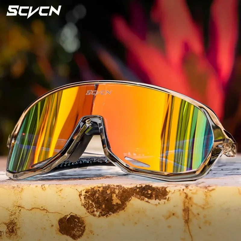 SCVCN gafas de sol de ciclismo para hombre, gafas de sol para conducir en carretera, deportes al aire libre, escalada de montaña, gafas de ciclismo UV400 para mujer