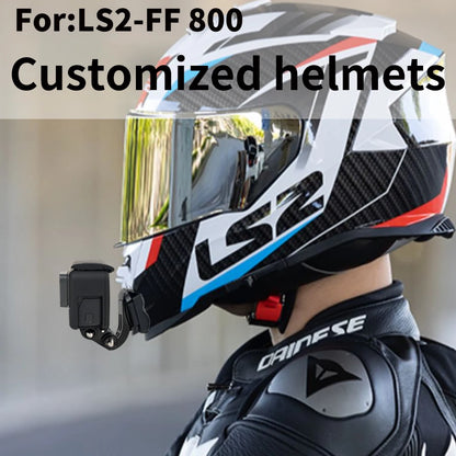 Casco de motocicleta personalizado premium TUYU LS2 MX701 ff 801358   Soporte de barbilla de aluminio para accesorios GoPro Hero10 Insta360 X2 3 DJI