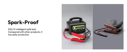 YESPER Arrancador de batería para automóvil Pico 6000A, caja de puente portátil para camiones de alta resistencia de 12 V/24 V, central eléctrica con batería de 58800 mAh