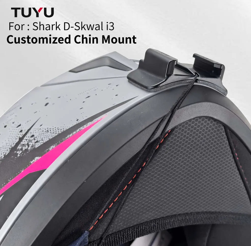 Soporte de barbilla para casco de motocicleta Shark D-Skwal i3 personalizado para GoPro Hero13, Insta360 OneX3, RS y accesorios para cámaras DJI Action