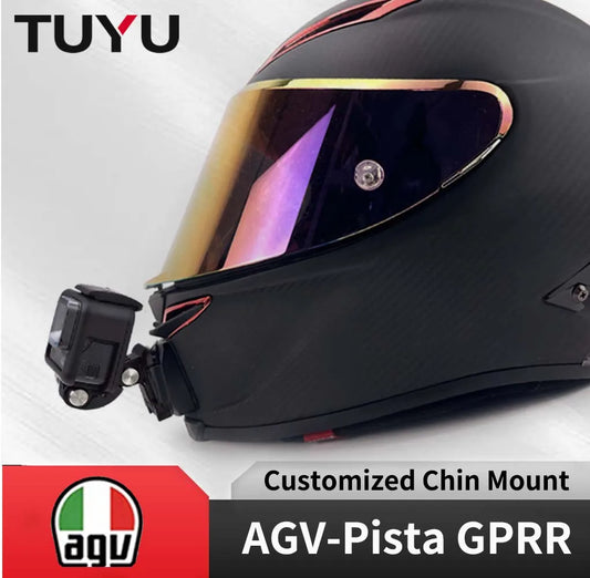 TUYU Premium casco de motocicleta personalizado Agv Pista GPRR K1 K5S K6luminium soporte de barbilla para GoPro Max Hero10 Insta360 One X2 R DJI