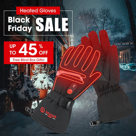 SNOW DEER-guantes calefactables de invierno para hombre y mujer, guantes térmicos de esquí para motocicletas eléctricas, cargador de batería recargable resistente al agua