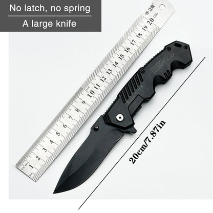 Cuchillo plegable práctico de acero inoxidable, cuchillo plegable de bolsillo EDC adecuado para acampar al aire libre, pescar, supervivencia y cazar