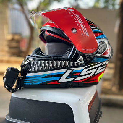 Casco de motocicleta personalizado premium TUYU LS2 MX701 ff 801358   Soporte de barbilla de aluminio para accesorios GoPro Hero10 Insta360 X2 3 DJI