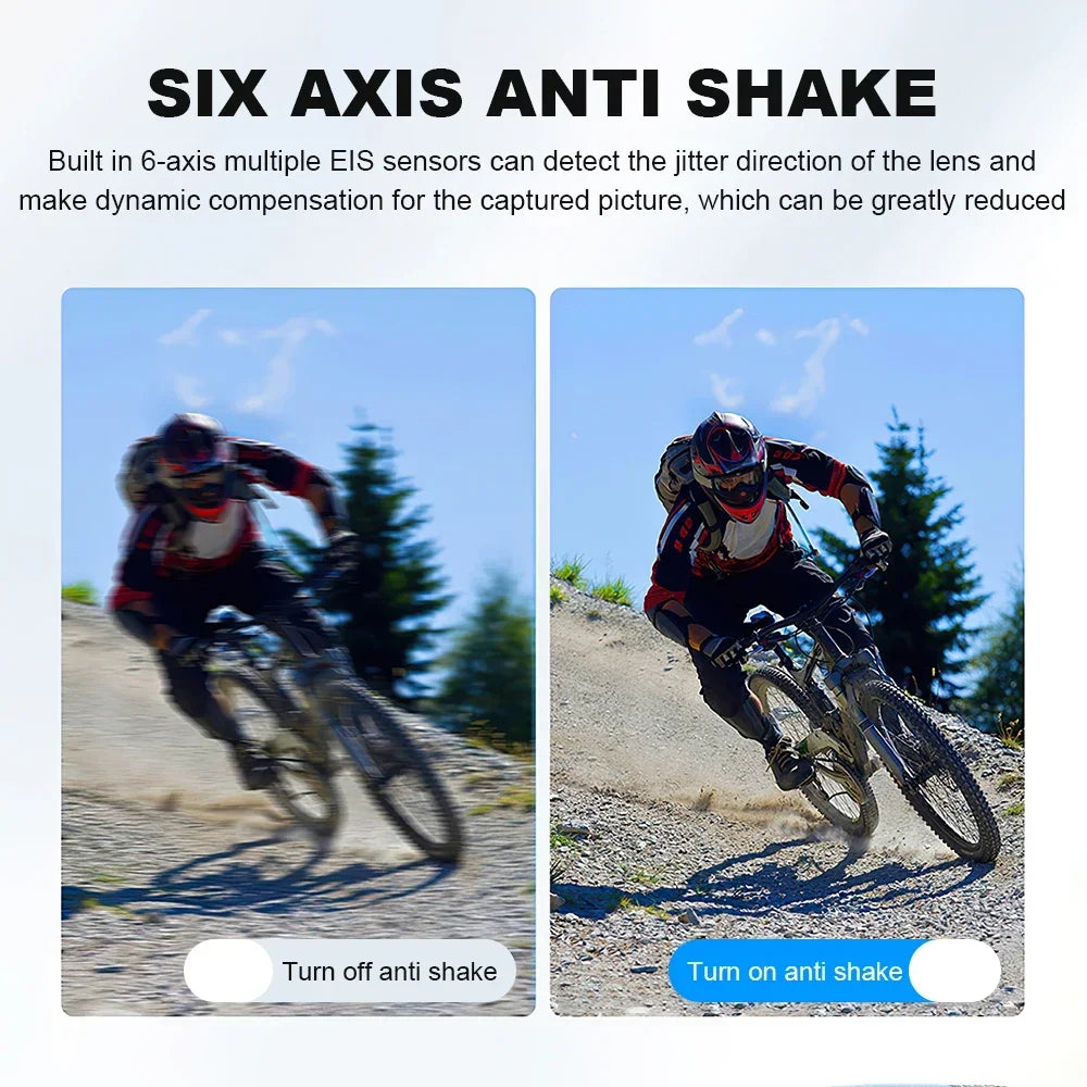 Mini cámara 4K HD 60FPS Wifi Deporte al aire libre 170 °   Cámara gran angular para casco de motocicleta y bicicleta, resistente al agua, con pantalla LED