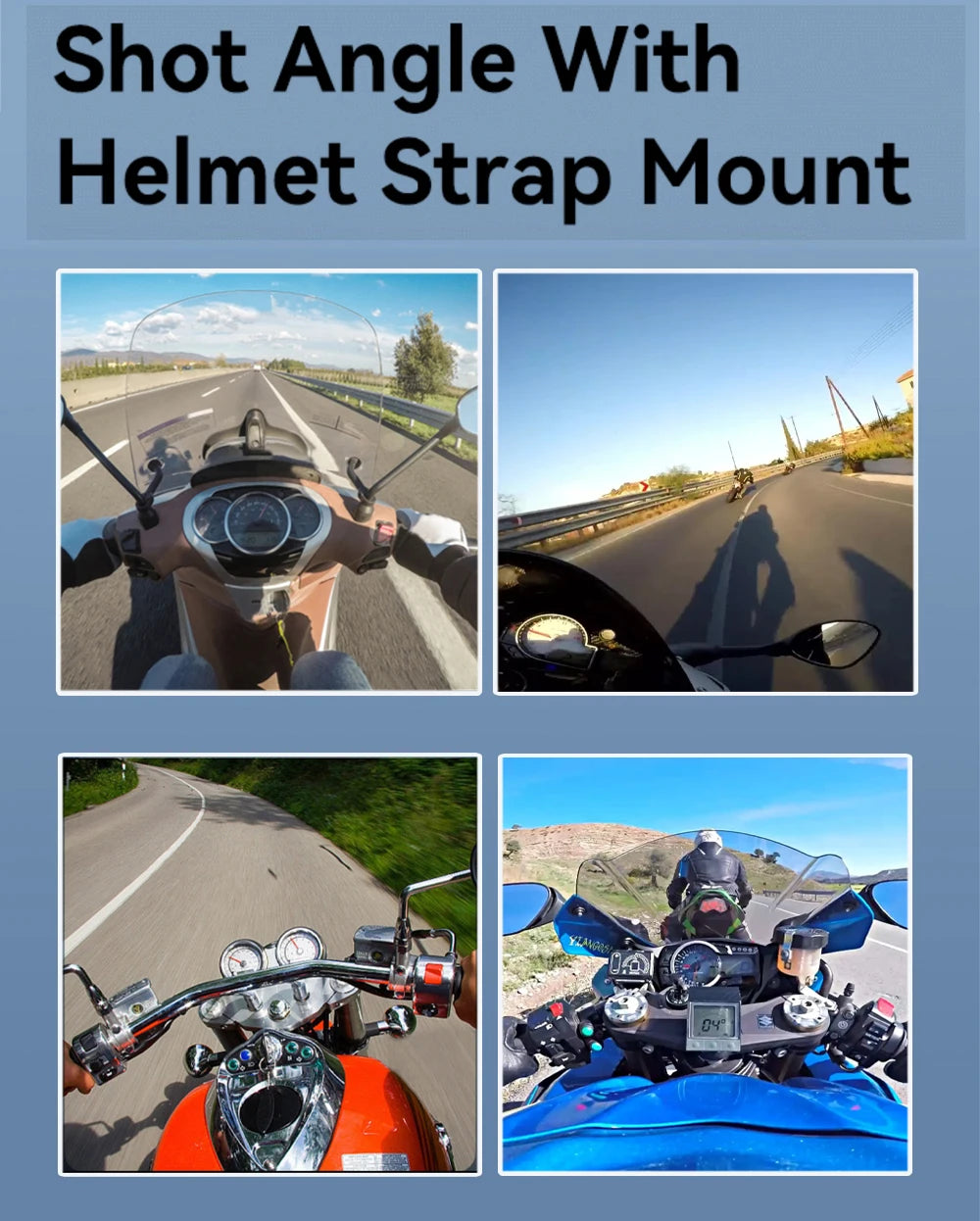 Soporte de barbilla para casco de motocicleta Shark D-Skwal i3 personalizado para GoPro Hero13, Insta360 OneX3, RS y accesorios para cámaras DJI Action