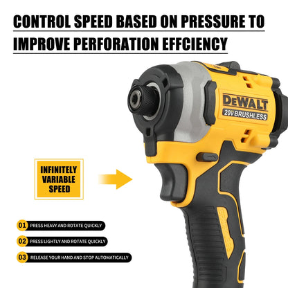 DeWalt DCF850 Destornillador, taladro y herramienta eléctrica de reparación de automóviles sin escobillas de 20 V de iones de litio (sin batería)