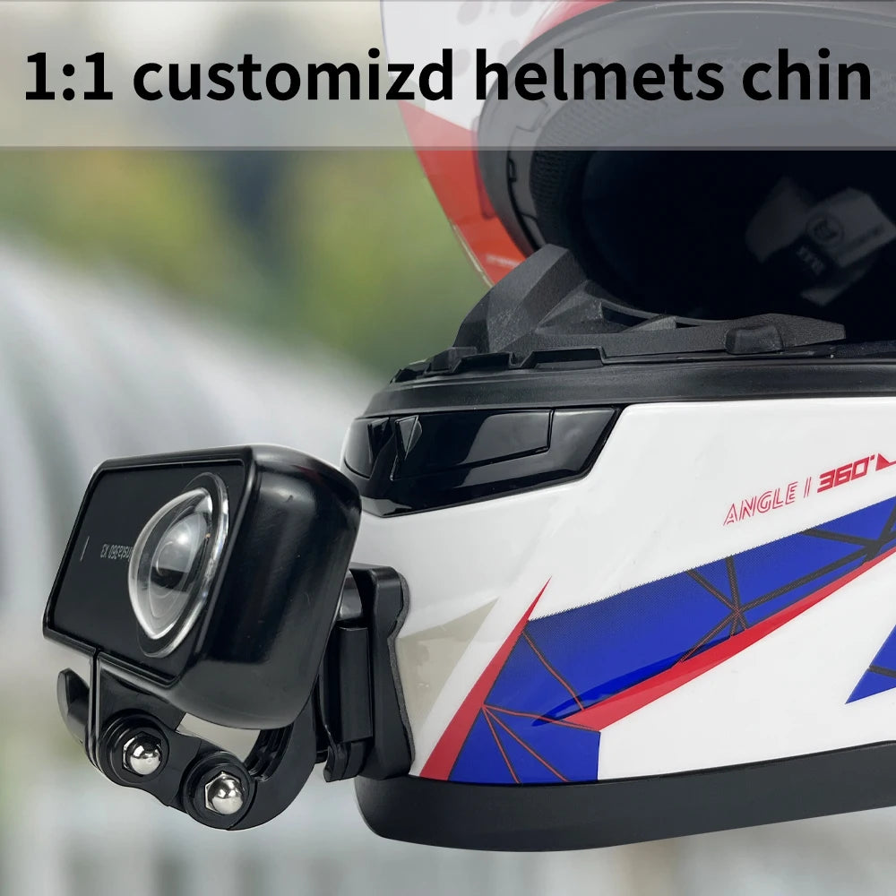 Casco de motocicleta personalizado premium TUYU LS2 MX701 ff 801358   Soporte de barbilla de aluminio para accesorios GoPro Hero10 Insta360 X2 3 DJI