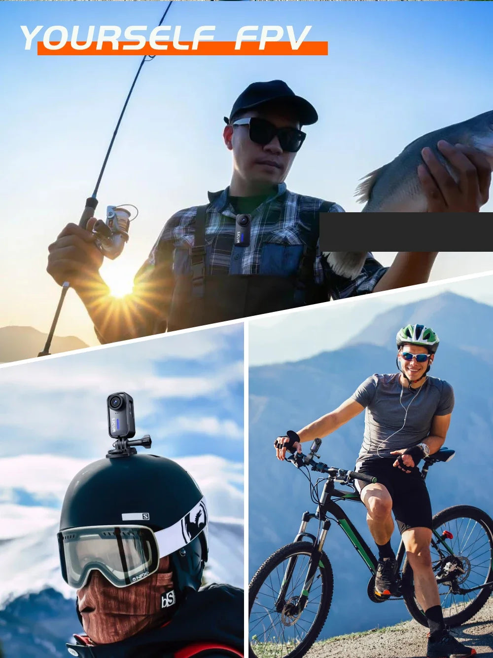 Cámara de acción deportiva C110 C110+, 5G, Wifi, 4K, EIS, casco de bicicleta, motocicletas, dispositivo de monitoreo de ciclismo, impermeable, WiFi 2,4G, cámara deportiva