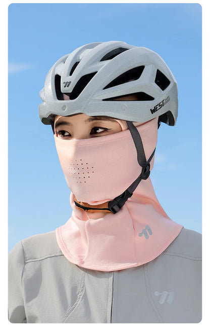 WEST BIKING-casco para bicicleta, pasamontañas cálido para ciclismo de invierno, cubierta para la cabeza a prueba de frío para exteriores, máscara facial completa, forro para casco de motocicleta