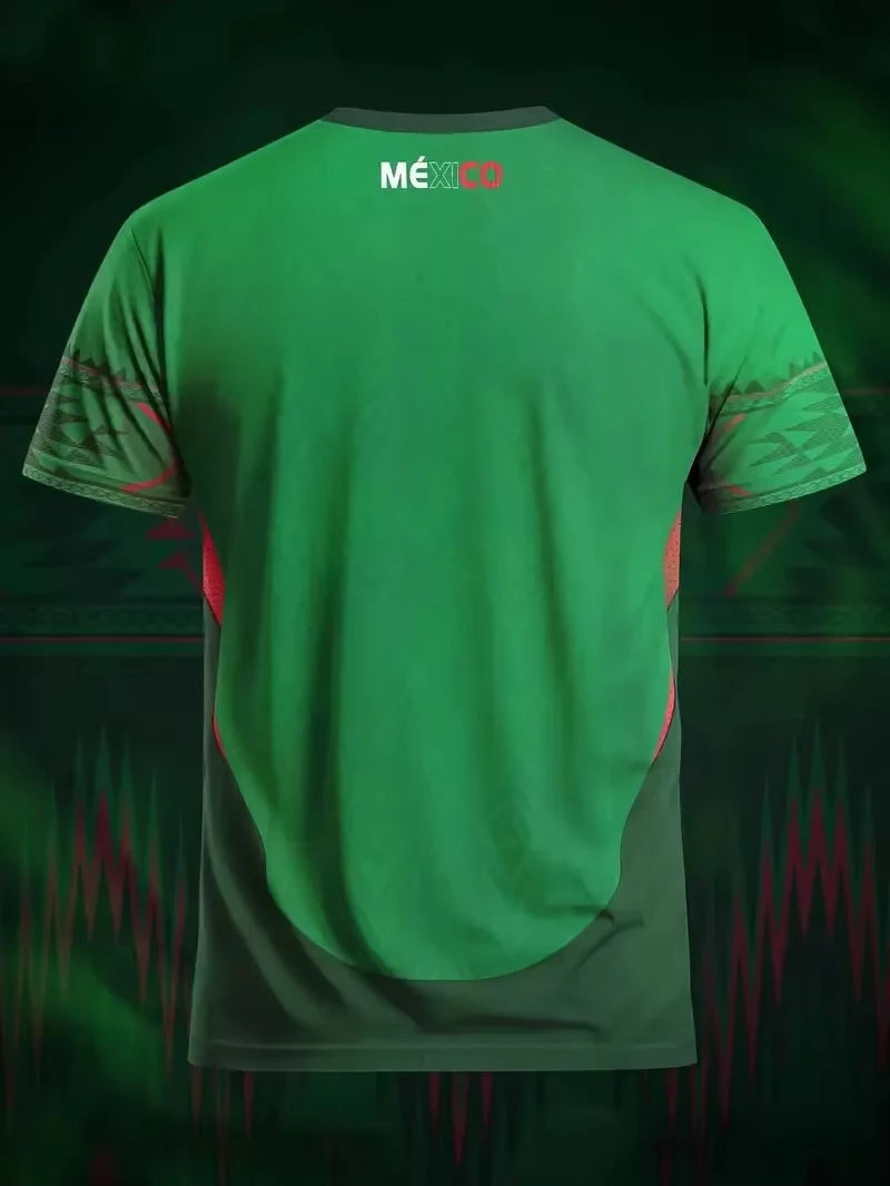 Camiseta de Fútbol de México Verano 2026 para Hombre y Mujer, Ropa Deportiva Casual para Exteriores, Entrenamiento Diario, Secado Rápido