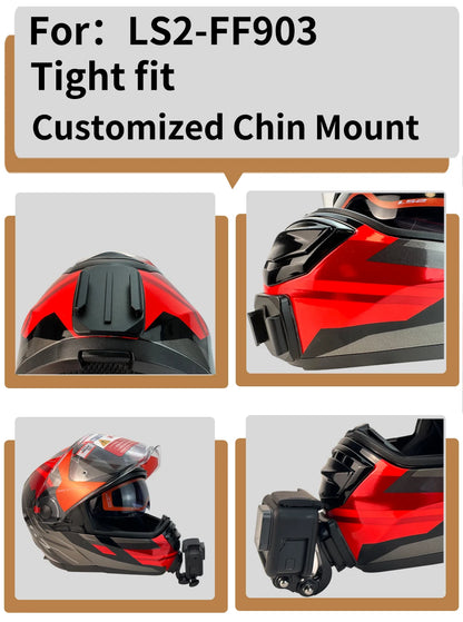 Casco de motocicleta personalizado premium TUYU LS2 MX701 ff 801358   Soporte de barbilla de aluminio para accesorios GoPro Hero10 Insta360 X2 3 DJI